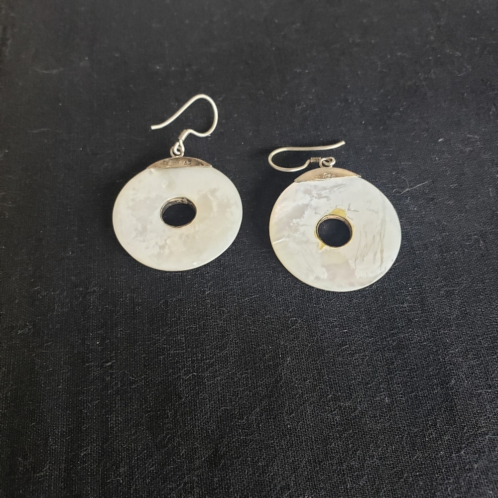 Abalone shell earrings - Picture 5 of 5